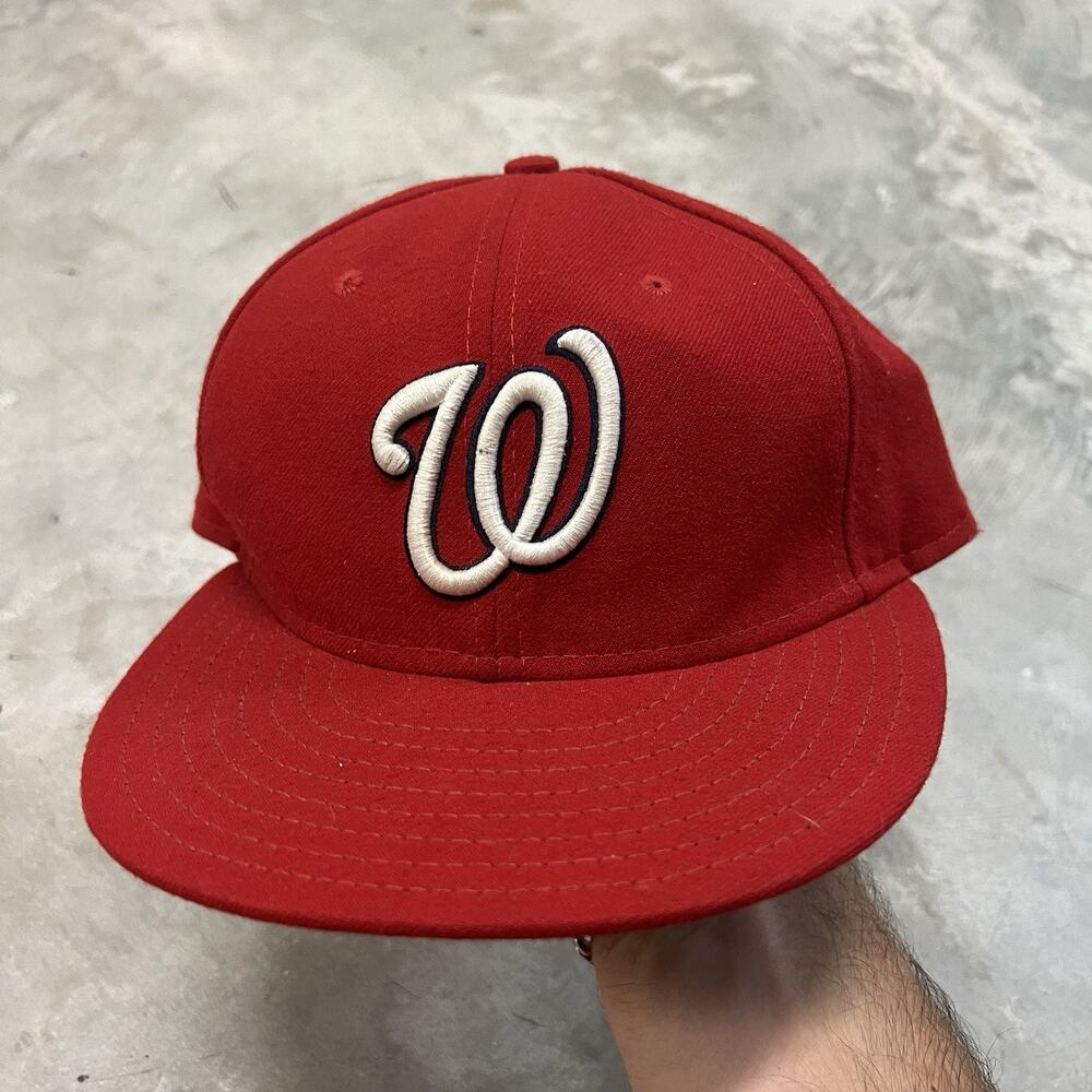 WASHINGTON NATIONALS Hat Cap MLB New Era 59FIFTY Red Fitted 7 1/4